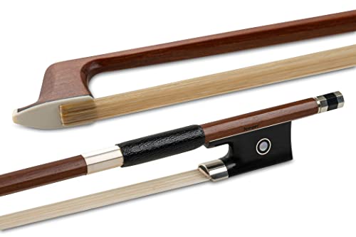 GEWA violin bow Massaranduba Student 3/4 natural hair, angular stick, ebony frog with small bowl, brown