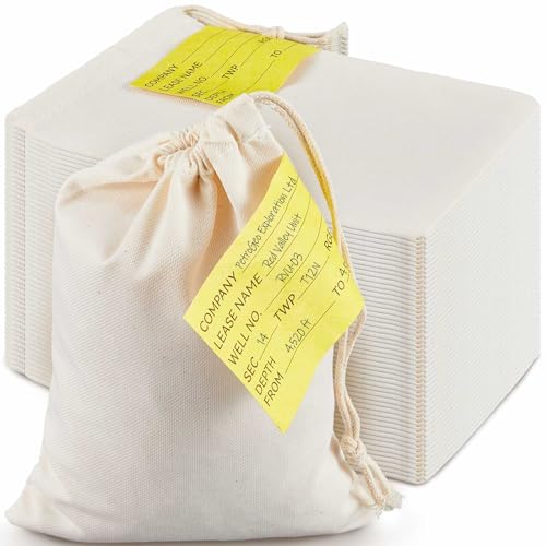 Geological Sample Drawstring Bags, 100 Pcs