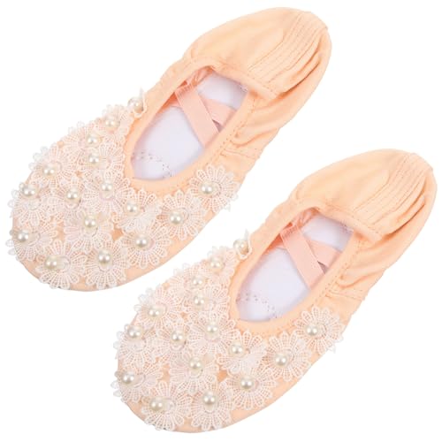 POPETPOP 1 Par Zapatos De Baile Mujer Niña Zapatos De Ballet para Zapatillas De Yoga Zapatos para Niñas Bailarinas De Ballet Pisos De Baile Zapatos De Jazz para Niñas Cuero Sintético