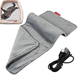 Almohadilla térmica eléctrica USB – Calentador de espalda y hombros, almohadilla térmica recargable | de cuello, piernas, rodillas y abdomen, calambres periodales, cama, sofá, lugar de trabajo