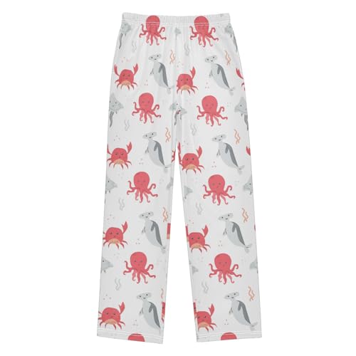 Marine Octopus Stingray Crab Boys Pajama Pants Pajama Bottoms Soft Sleep Pjs Lounge Pants XL