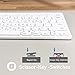 Macally Small Wireless Bluetooth Keyboard for Mac Mini / Pro, Macbook Pro / Air, iMac, iPad, iPhone, PC, Laptop, & Android - Portable Multi Device Apple Wireless Keyboard Compact with Built in Stand