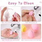 40Pcs Mini Makeup Sponge Multi Colored Beauty Sponges Blender Professional Blender Sponges Super Soft Facial Makeup Tools for Foundation, Powder, Liquid