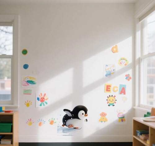 Vinilo Decorativo Pinguino para Pared 30x30 cm miniatura 5