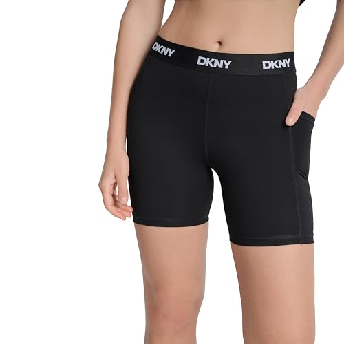 Short de motard de compression DKNY avec logo femme pour le sport