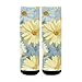 susiyo Yellow Floral Spring Hiking Socks Boy Girls - Cushioned Crew Socks for Kids Soft, Breathable & Seamless Toe for All-Day Comfort