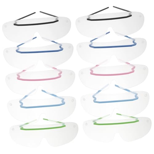 VILLFUL 10 Pezzi Protettiva Occhi Antivento con Trasparenti Donna Protezione e Alta Definizione Materiale Durevole e Pratico Adatta