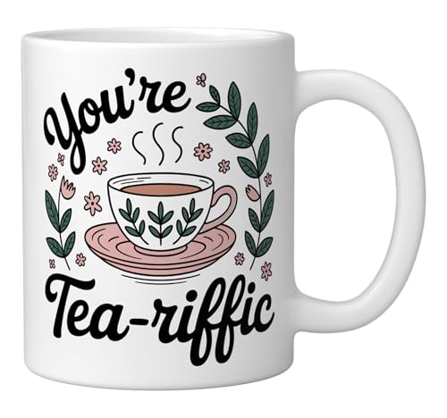 Taza de cerámica para té de 11 onzas, blanca miniatura 2