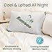 Memory Foam Pillows Queen Size Set of 2 - Cooling Bed Pillows for Sleeping - Back, Stomach, Side Sleeper Firm, Comfy Cool Shredded - 2 Pack, Rayon Derived from Bamboo