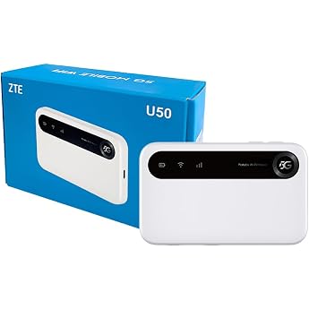 ZTE U50 Portable WiFi Hotspot 5G with Unlocked SIM Slot, Cost-Effective 5G Modem Router for 32 Home/Business Devices, 5G and 