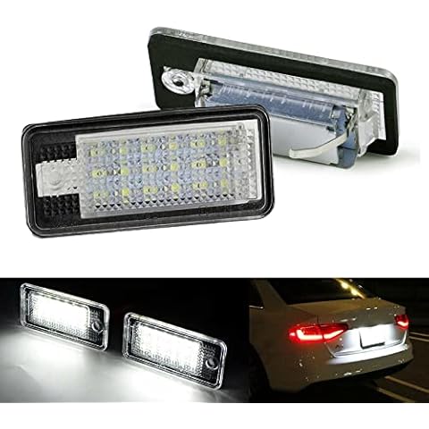 Aiyomi License Number Plate Light LED Rear Number Plate Light For Audi A3 S3 A4 S4 A6 S6 A8 Q7 2Pcs Cover