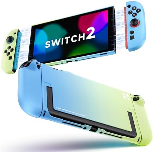 （16:00時点） BJBT Switch 2 カバー ハードケース スイッチ 2 対応 保護ケース 薄型 軽量 防指紋 全面保護 分解簡単 ドック対応 Switch2 カバー アクセサリー Gradient green