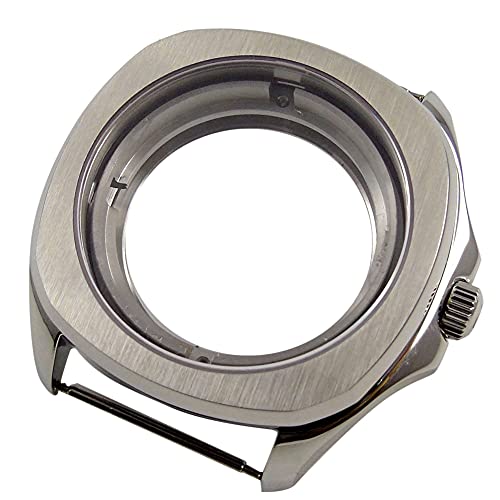 TECKEEN Stainless Steel Sapphire Crystal 40mm Stainless Watch Replacement Case for Swiss ETA 2824 2836 Movement 316L