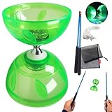 PLLYPE Diabolo Freiner avec roulement à Billes, kit de jonglage pour Diabolo, avec Ficelle, Sac en Filet & 2 Bâtons, pour Les Enfants & Les Adultes, Débutants & Professionnels