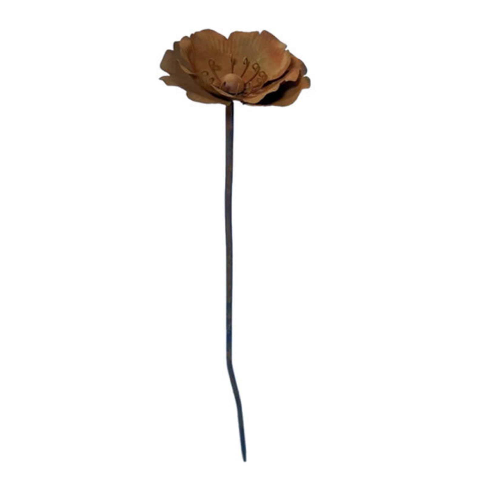 CUNZJIA Rusty Metal Garden Stake Rusty Flower Yard Art Iron Flower Decoration for Outdoor Decorative Ornament