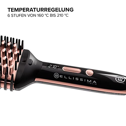 Bellissima My Pro Magic Straight Brush PB11 100, elektrische Glättbürste, 3 beheizte Außenseiten, Ionen-Technologie, Keramikbeschichtung, Temperaturregelung von 160° C bis 210° C