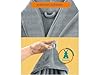 npluseins Morgonrock för kvinnor och badrockar för män, gosig fleece med sjalkrage – bastubadrock för kvinnor, fluffig 1690.2379, GRÅ, S #2