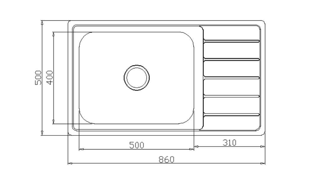 Omeere, 116 X 50 X 18 Cm, Grand évier De Cuisine, En Acier Inoxydable 304, épaisseur Du Matériau : 0,8 Mm, évier, Encastrable, Rectangulaire, 2 Bacs, (étagère à Gauche