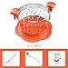 SURETIVIAN Chicken Shredder Large Chicken Breast Shredder Tool Twist with Brush&Fork, Visible Meat Shredder Machine, Anti-Slip Strip, Ergonomic Handle, BPA Free, Suitable for Pork Beef Chicken(Orange)