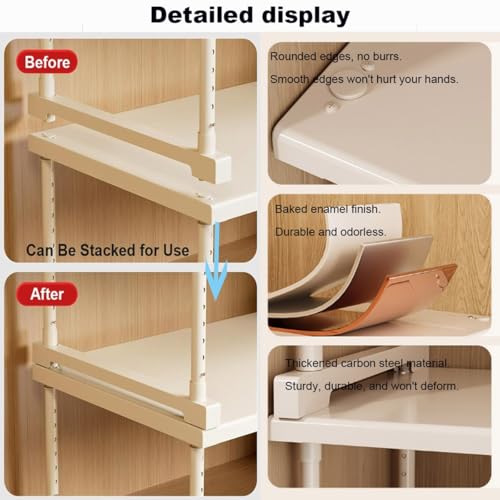 Étagère de placard extensible : la solution sans perçage contre le désordre des armoires - 4