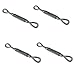 MH GLOBAL 1/4 x 4 Inch 500 Lbs WLL Turnbuckle Eye Eye Pulley Galvanized Drop Forge 4 Pc