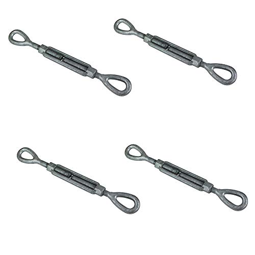 1/4 x 4 Inch 500 Lbs WLL Tensores Ojo Ojo Polea Galvanizado Forjado en Caliente 4 Piezas miniatura 1