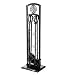 Celtic Knot 5 Piece Fireplace Tool Set, Steel Construction, Includes Stand, Poker, Shovel, Broom, and Tongs 10-Inch Sq. x 29 H Black Finish