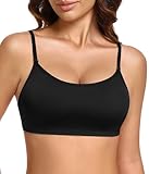 [Diseño Ajustable y Multiusos] Este versátil sujetadores sin aros junto a un relleno extraíble y tirante fino. Su espalda baja y tirantes ajustable se adaptan a cualquier estilo. Un sujetador sin costuras práctico para looks casuales o ocasiones especiales.