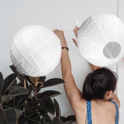 MUELODSIC 2個 折りたたみ式紙製ランプシェード 軽量で な室内照明カバー 装飾用吊り下げシェード 簡単取り付け可能で収納便利