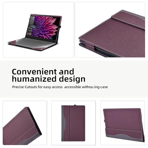 Funda para Lenovo Yoga Pro 9i 16" PU Cuero Roja miniatura 4