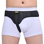 Tenbon Hernia Belt Truss for Men and Women Left or Right Side Supportive Groin Pain with Removable Compression Pads for Pre or Post-Surgical Scrotal, Femoral, Comfortable Adjustable Waist Strap Guard (Large)
