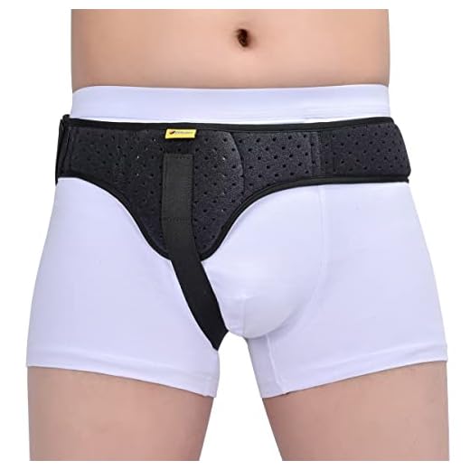 Tenbon Hernia Belt Truss for Men and Women Left or Right Side Supportive Groin Pain with Removable Compression Pads for Pre or Post-Surgical Scrotal, Femoral, Comfortable Adjustable Waist Strap Guard