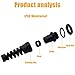 Rierdge 2 Pcs Black PG7 Cable Gland Waterproof IP68 Nylon Joint Adjustable Locknut with Flex Spiral Strain Relief for 4.5-7.8mm Dia Wire