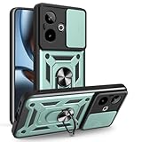 Kukoufey Compatible with Realme GT7 5G Case Cover,with Slide Camera Lens Cover Compatible with Realme GT 7T RMX5085 RMX5061 Case Green