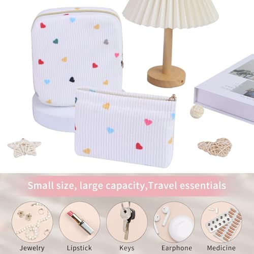Image of 2-Pack Period Bag for Women Girls, Portable Corduroy Sanitary Napkin Storage Bag Period Pouch Small Discreet Menstrual Pouch, Sanitary Pads Period Kits Tampons Holder for First Period