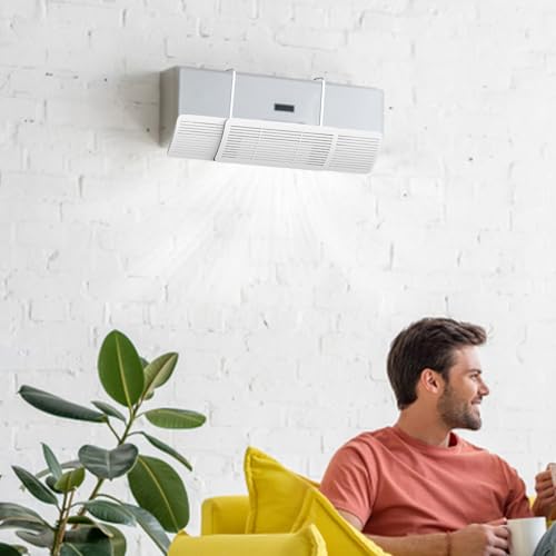 Abdeckung für Windabweiser, Teleskop- Lüftungsgitter, mehrfach perforiert, vertikaler Winkel, verstellbar um 180 Grad, von 23, 2 bis 36, 2 Zoll | Wandsplit- Wohnung für Arbeitsplatz, Schlafzimmer-3