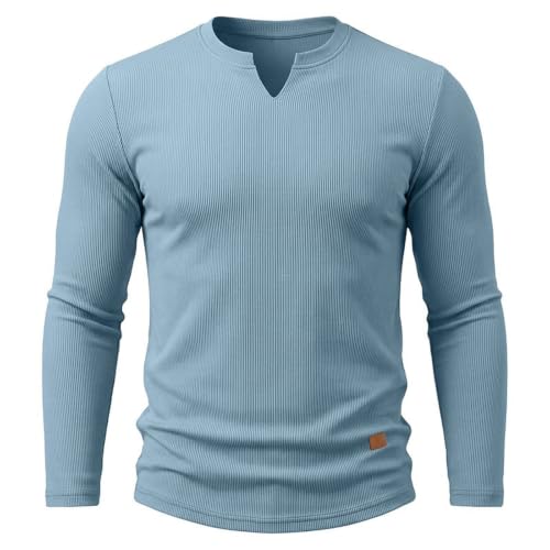 T-shirt manche longue homme en coton épais haut de gamme