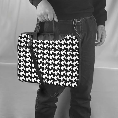 Bolso portátil negro pata de gallo para laptop 15.6" miniatura 2