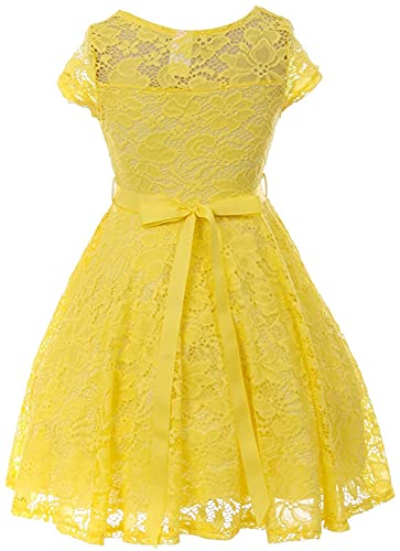 Image of iGirlDress Little Girls Floral Lace Flower Girls Dresses sizes2-14