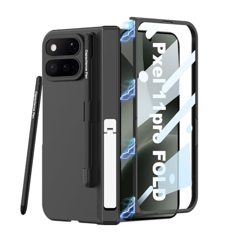 Summitxc �X�}�z�P�[�X Pixel 11 Pro Fold �p�̃P�[�X �X�^���h�@�\ �y���V�����[ �X�}�[�g�t�H�� �P�[�X CASE PC&�����K���X �X�}�z�ی�P�[�X �Ռ��h�~ �w�ʃJ�o�[[ag-nx2573][�u���b�N]