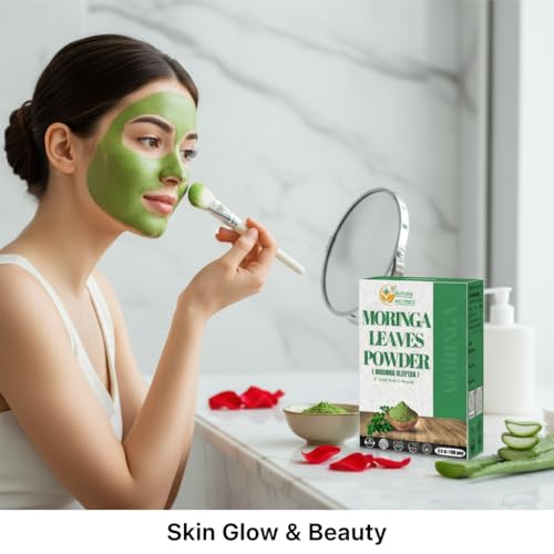 Herbs Botanica Moringa Leaf Powder Leaves oleifera Pure Premium Indian Powder Natural Fresh Morning Drink Vitamins and Immune Vitamin Superfoods 5.3oz Pack