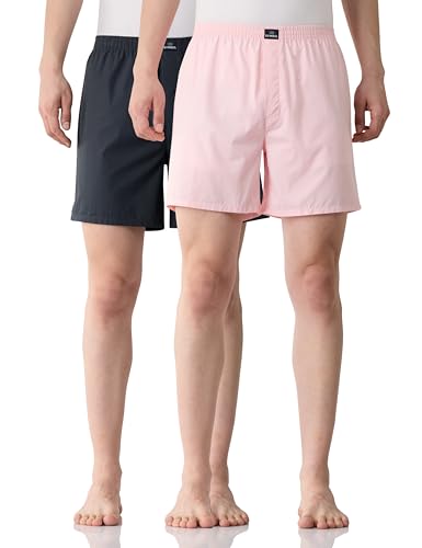 Image of Amazon Brand - Symbol Men Cotton Printed Boxer Shorts (Combo Pack of 2) Casual | Underwear | Half Pants | Short Pant - Regular Fit with Slant Pocket