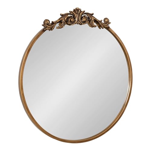 Kate and Laurel Arendahl Ornate Glam Round Mirror; 24 Inch