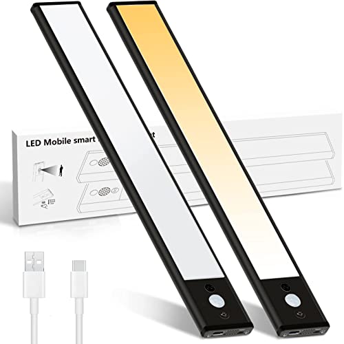 Pinci 126 Led Motion Sensor Cabinet Light,Magnetic Motion Activated Light,Under Counter Closet Lighting,Wireless Dimmable Rechargeable Night Lights With Hand-Wave Sensor For Wardrobe,Kitchen #TOP1