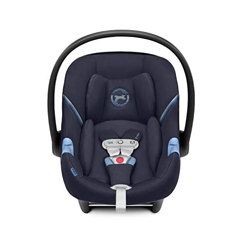 CYBEX Gold Portabebé Aton M i-Size, En contra de la marcha, Incluye SensorSafe, Para niños de 45 cm a 87 cm, Máximum 13 kg, Navy Blue
