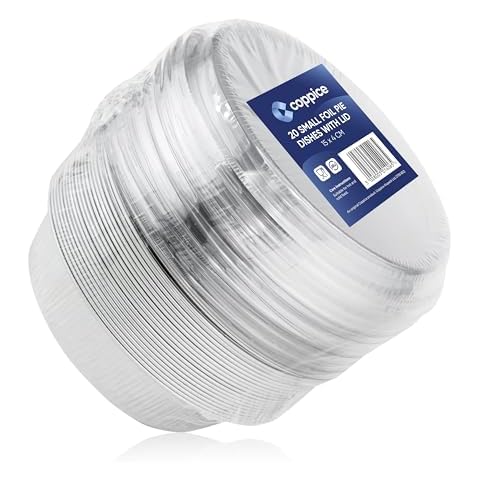 Coppice Strong Aluminium Foil Pie Dishes with Lids Cover