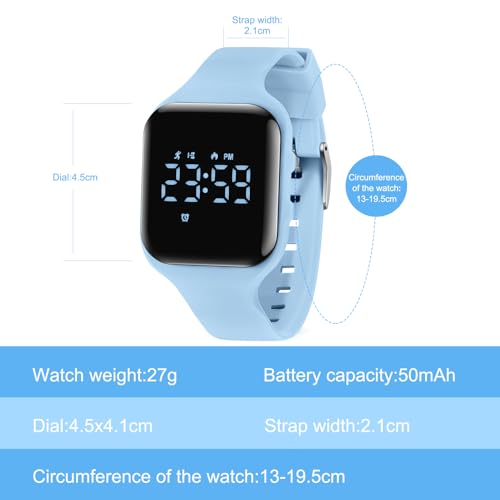 Image of Kids Watches for Girls Boys Digital Sport Watch with Step Counter Pedometer Vibration Alarm Clock, No App Waterproof Fitness Tracker Kids Watch Boys Girls Teens Students Ages 5-16