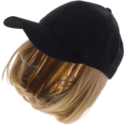 DOITOOL Adjustable Canvas Baseball Cap with Hair Extensions for Women Summer Sun Hat Lightweight Wig Hat for Travel and Daily Wear - Image 3