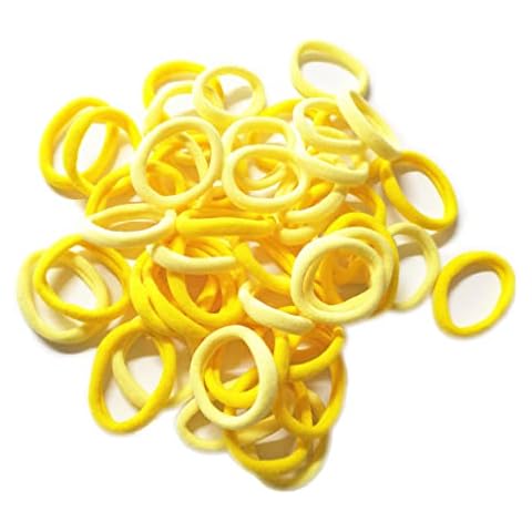 Morices 50 Pcs Gradient Yellow Hair Ties for Women, No Metal Elastic Ponytail Holders for Girls, No Damage Seamless Stretch Hair Bands Hair Accessories for Thick Heavy and Curly Hairs Cover
