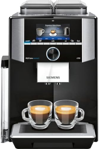 Siemens EQ.9 s700 Independiente Máquina espresso 2,3 L - Cafetera (Independiente, Máquina espresso, 2,3 L, Molinillo integrado, 1500 W, Negro, Acero inoxidable)